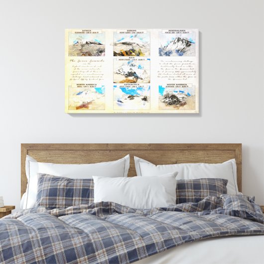 Seven Summits Canvas Afdruk (Insitu (Slaapkamer))