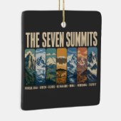 Seven Summits Mountain Landmarks Illustration Keramisch Ornament (Rechts)