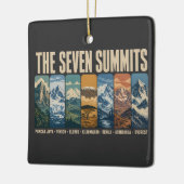 Seven Summits Mountain Landmarks Illustration Keramisch Ornament (Links)