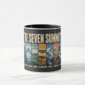 Seven Summits Mountain Landmarks Illustration Mok (Midden)