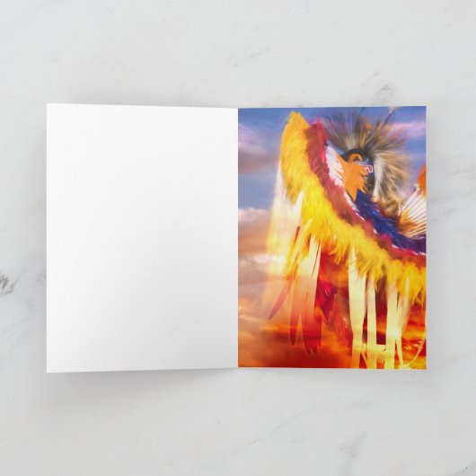 SEVEN WOLF SPIRITS NATIVE AMERICAN DANCER KAART (Binnen)