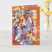 SEVEN WOLF SPIRITS NATIVE AMERICAN DANCER KAART (Gele Bloem)