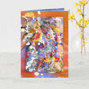 SEVEN WOLF SPIRITS NATIVE AMERICAN DANCER KAART