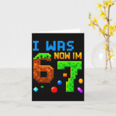 Seven Year Old Birthday, Was 6 Now I'm 7 Funny 67  Kaart (Gele Bloem)