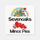 Sevenoaks, Kent UK houdt van gehakt taarten Servet (Voorkant)