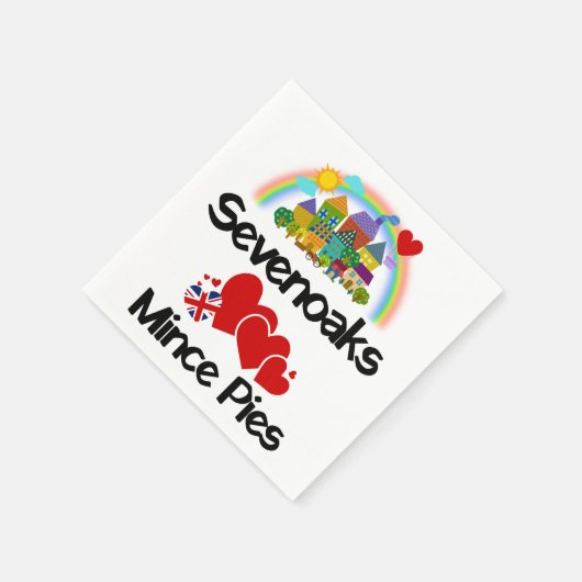 Sevenoaks, Kent UK houdt van gehakt taarten Servet (Hoek)