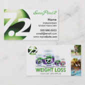 SevenPoint2 Gewichtverlies gemaakt Eenvoudige Visi Visitekaartje (Voorkant / Achterkant)