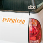 Seventeen Logo-Oranje Bumpersticker (Op Truck)
