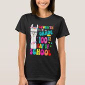 Seventh Grade 100 Days Smarter No Prob Llama Teach T-shirt (Voorkant)