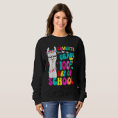 Seventh Grade 100 Days Smarter No Prob Llama Teach Trui (Voorkant volledig)
