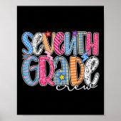 Seventh Grade Crew 7th Grade Back To School Teache Poster (Voorkant)