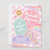 Seventh Heaven Cloud Rainbow Disco 7th Birthday Kaart (Voorkant)