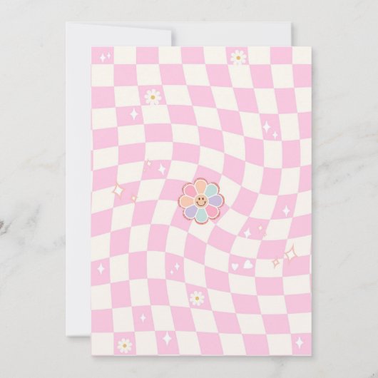 Seventh Heaven Cloud Rainbow Disco 7th Birthday Kaart (Achterkant)