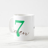 Seventh Year with Personalization Koffiemok (Voorkant links)