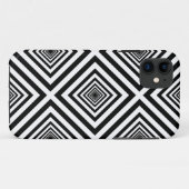 Seventies Black White Squares Mosaic Art Patroon Case-Mate iPhone Case (Achterkant (horizontaal))