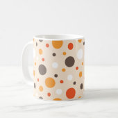 Seventies Retro Stippen Koffiemok (Voorkant links)