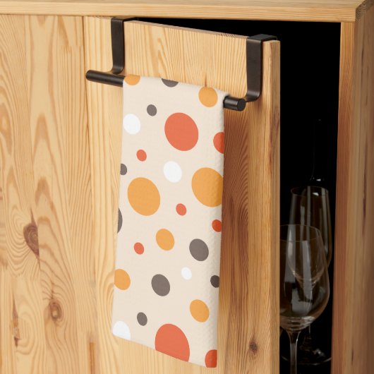 Seventies Retro Stippen Theedoek (Derde Gevouwen)