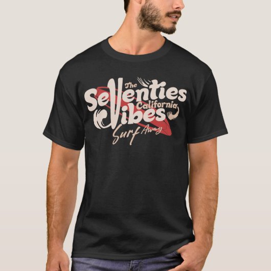 Seventies Surf California Vibes  T-shirt (Voorkant)