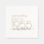 Seventy Fabulous Born 1955 70ste verjaardagsfeest Servet (Voorkant)