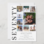 Seventy Photo Collage 70th Birthday Party Kaart (Voorkant)