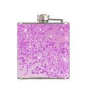 Seventy & Pink Glitter & Drink Quote Heupfles (Achterkant)