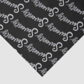 Seventy silver on black birthday or annversary tissuepapier (Detail)