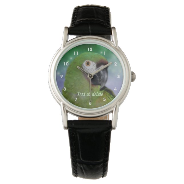 Severe Macaw Parrot Animal op maat Horloge (Voorkant)