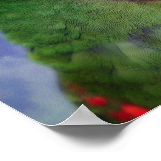 Severe Macaw Parrot dicht bij Poster (Hoek)