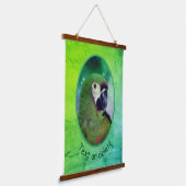 Severe Macaw Parrot Sluiten Gepersonaliseerd Hangend Wandkleed (Gebogen)
