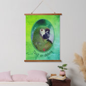 Severe Macaw Parrot Sluiten Gepersonaliseerd Hangend Wandkleed (Slaapkamer)