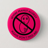 Severe Peanut Allergy Button (Voorkant)