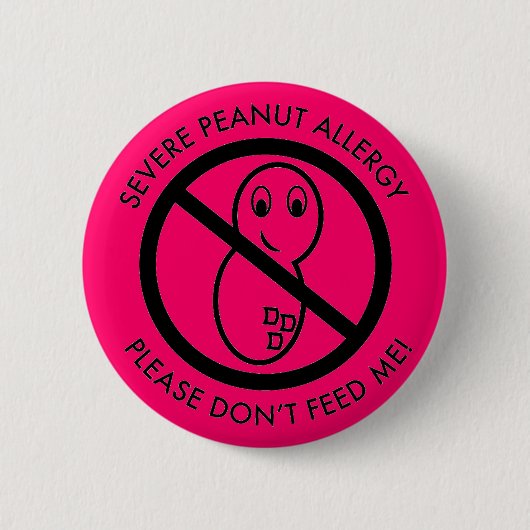 Severe Peanut Allergy Button (Voorkant)