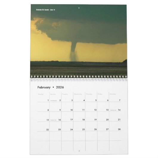 Severe Weather Calendar Kalender (Feb 2026)