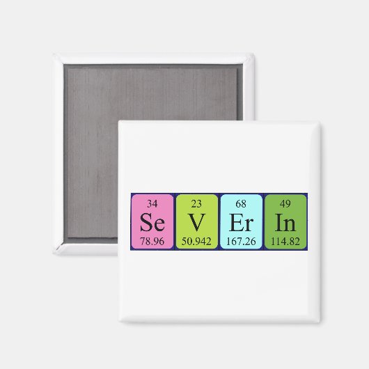 Severin Periodieke Naam Magnet (Voorkant / Achterkant)