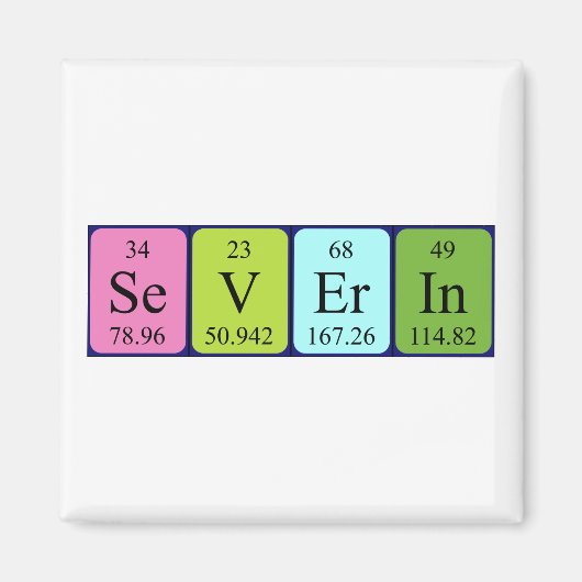 Severin Periodieke Naam Magnet (Voorkant)