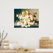 Severin Roesen - Levensduur met fruit Poster (Keuken)