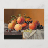 Severin Roesen - Perziken, Druiven, Appels Briefkaart (Voorkant)