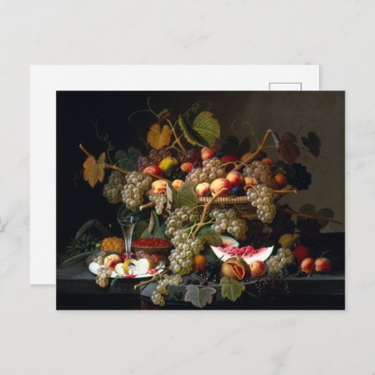 Severin Roesen still Life with Fruit Briefkaart (Voorkant / Achterkant)