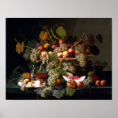 Severin Roesen still Life with Fruit Poster (Voorkant)
