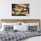 Severin Roesen - Twee-Tiered Stilleven met Fruit Canvas Afdruk (Insitu (Slaapkamer))