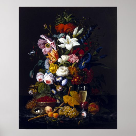 Severin Roesen Victoriaans Bouquet Poster (Voorkant)
