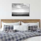 Severn Estuary in Penarth (B&W) Canvas Afdruk (Insitu (Slaapkamer))