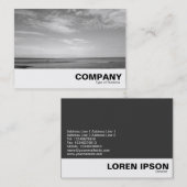 Severn Estuary in Penarth (B&W) Visitekaartje (Voorkant / Achterkant)