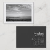 Severn Estuary op Penarth B&W (grens) Visitekaartje (Voorkant / Achterkant)