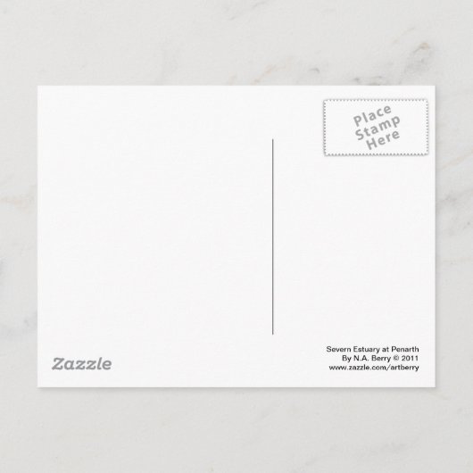 Severn Estuary op Penarth II Briefkaart (Achterkant)