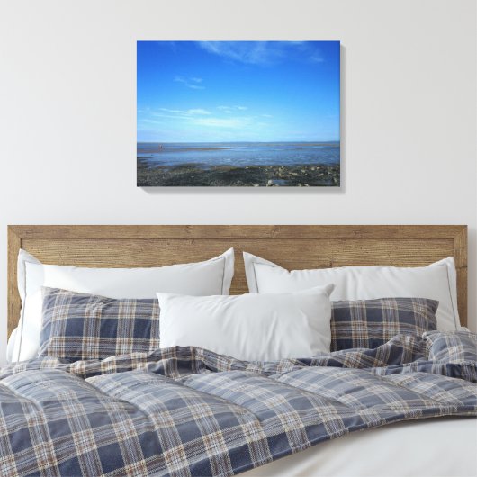 Severn Estuary op Penarth II Canvas Afdruk (Insitu (Slaapkamer))
