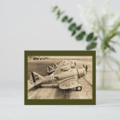 Seversky P-35  WWWII-strijkvliegtuigen Briefkaart (Staand voorkant)