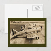 Seversky P-35  WWWII-strijkvliegtuigen Briefkaart (Voorkant / Achterkant)