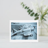 Seversky P-35  WWWII-strijkvliegtuigen Briefkaart (Staand voorkant)