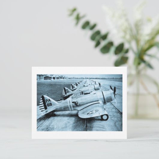 Seversky P-35  WWWII-strijkvliegtuigen Briefkaart (Staand voorkant)